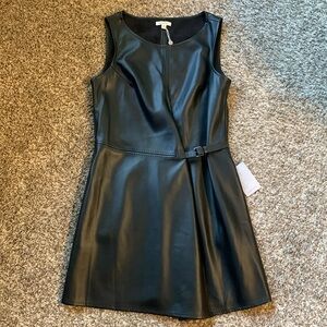 Max Studio Black Leather Dress Nordstrom Size Medium